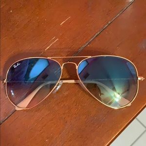Ray bans!! Gold ombre.  TAKING OFFERS!!